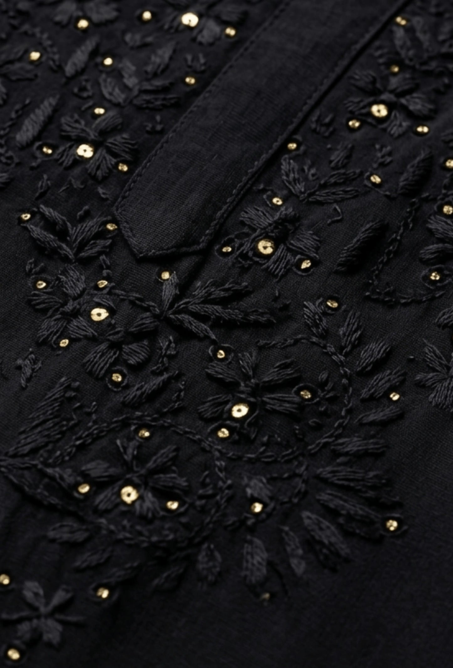 Kaamdani Chikankari Set – Hand Embroidered in Modal - Black