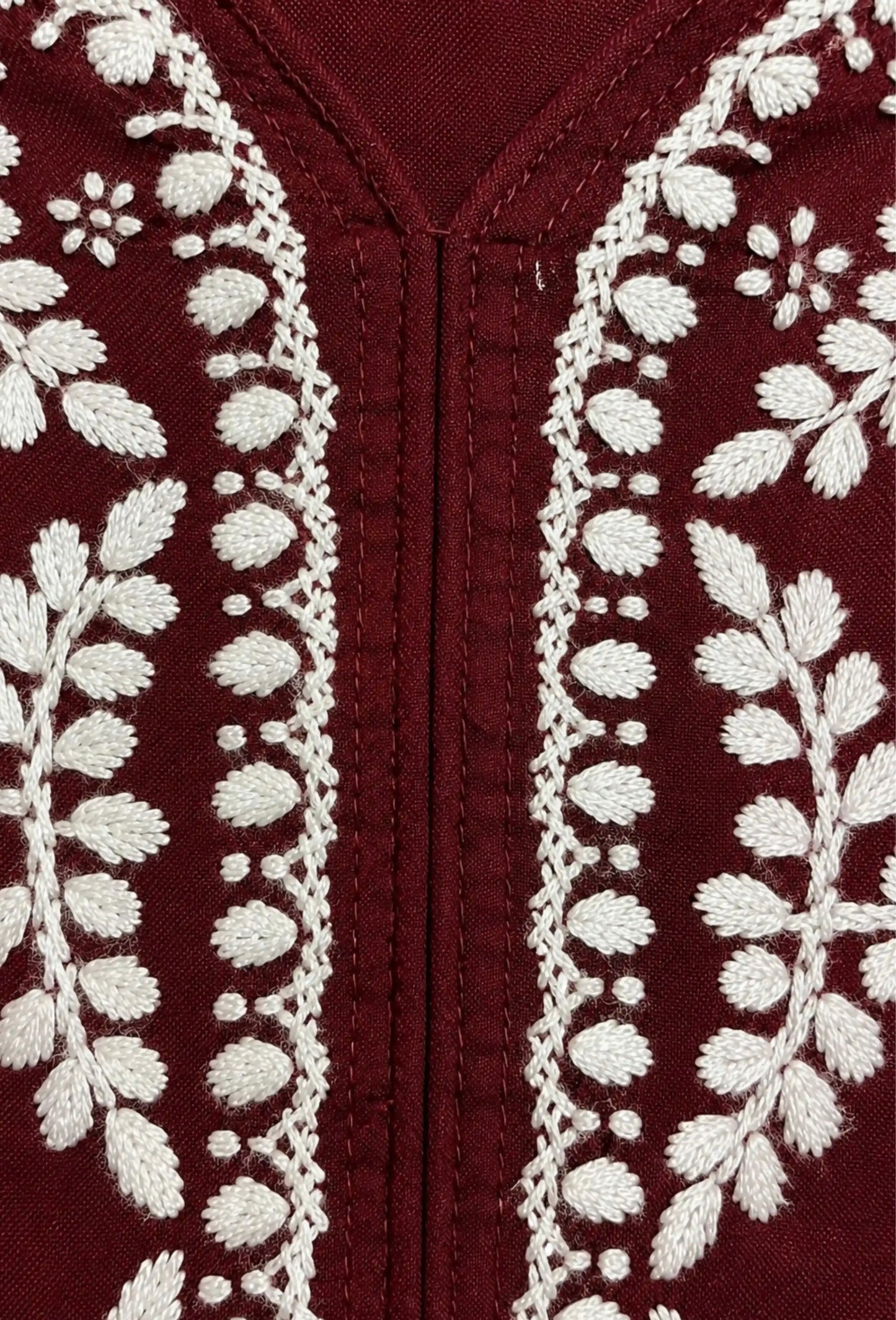 Naqsh Chikankari Hand Embroidered Kurta Trouser Set - Maroon